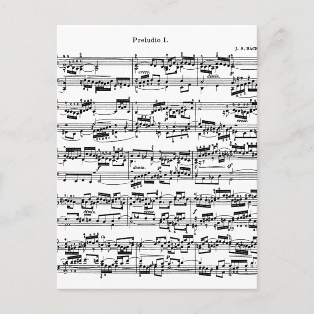 Lakan Music av Bach Vykort (Framsida)