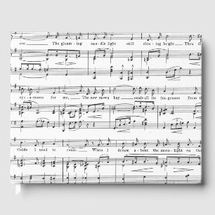 Lakan Music Black and White Mönster Gästböcker
