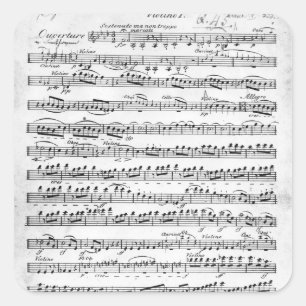 Lakan Music for the Overture to Egmont Fyrkantigt Klistermärke