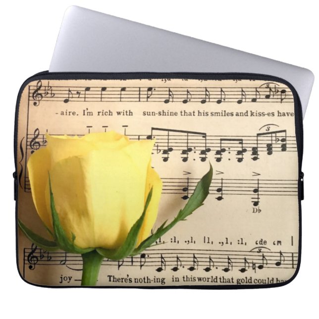 Lakan Music Gul ros Laptop Fodral (Framsidan)