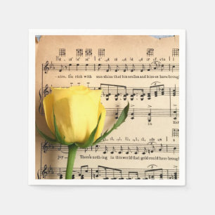 Lakan Music Gul ros Pappersservett