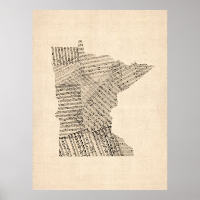 Lakan Music Karta i Minnesota Poster (Framsidan)