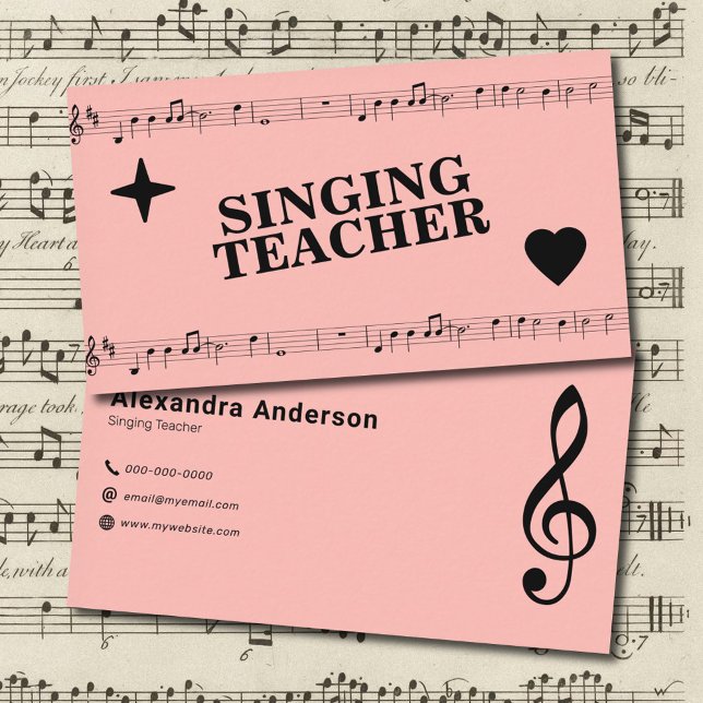 Lakan Music - Lärare Visitkort (Sheet Music - Singing Teacher Business Card)