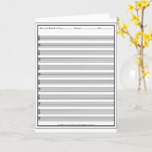 Lakan Music Manuscript Personal Line Clef Kort