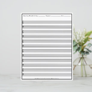 Lakan Music Manuscript Personal Line Clef Papprare