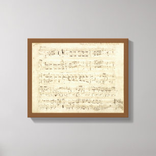 Lakan Music on Parchment Handskriftlig i Bläck Canvastryck