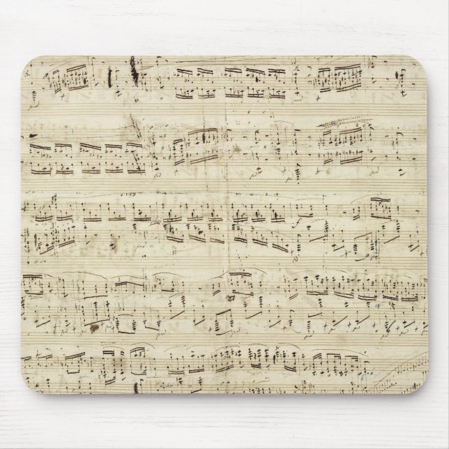 Lakan Music on Parchment Handskriftlig i Bläck Musmatta (Framsidan)