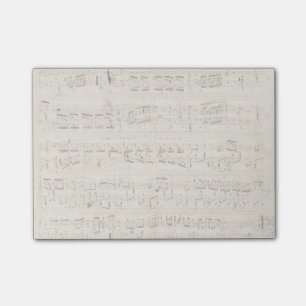 Lakan Music on Parchment Handskriftlig i Bläck Post-it Block