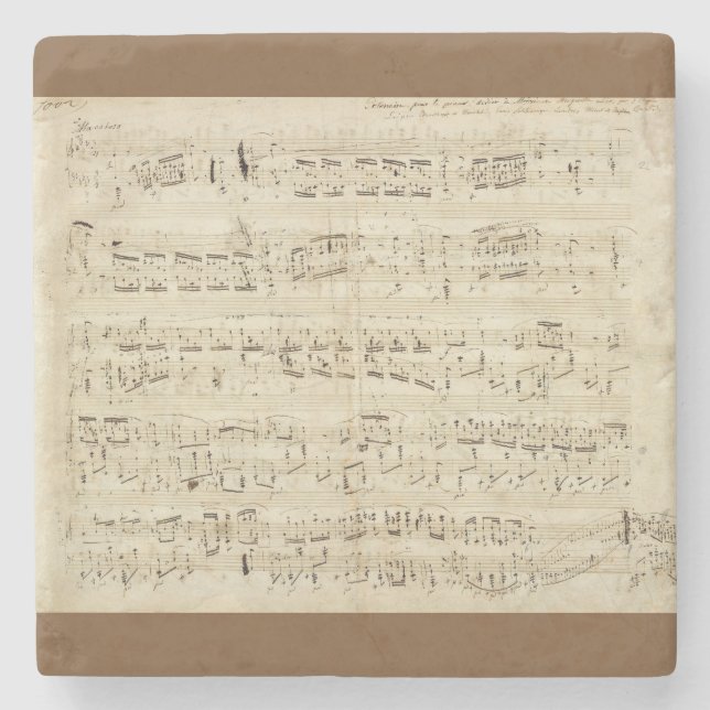 Lakan Music on Parchment Handskriftlig i Bläck Stenunderlägg (Framsidan)