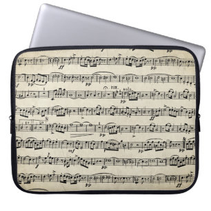 Lakan Music On Vintage Papper Laptop Fodral