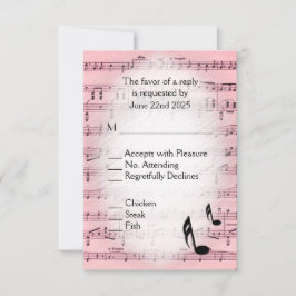 Lakan Music Rosa OSA Menu Choice Kort