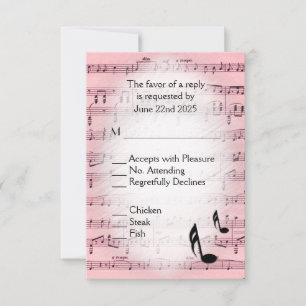 Lakan Music Rosa OSA Menu Choice Kort