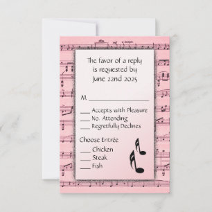 Lakan Music Rosa OSA Menu Choice Kort