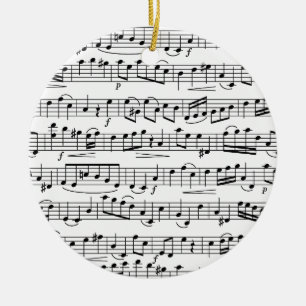 Lakan Musik noter Julgransprydnad Keramik