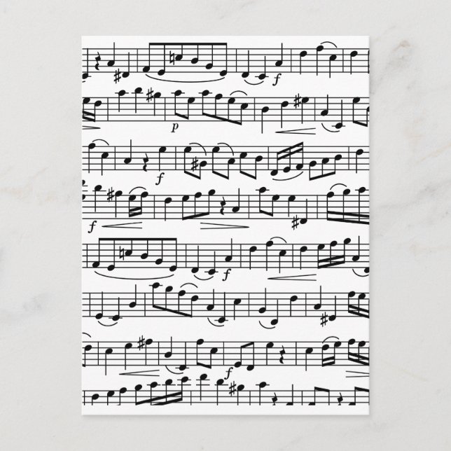 Lakan Musik noter Vykort (Framsida)