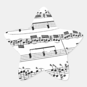 Lakan musik stjärnformat klistermärke