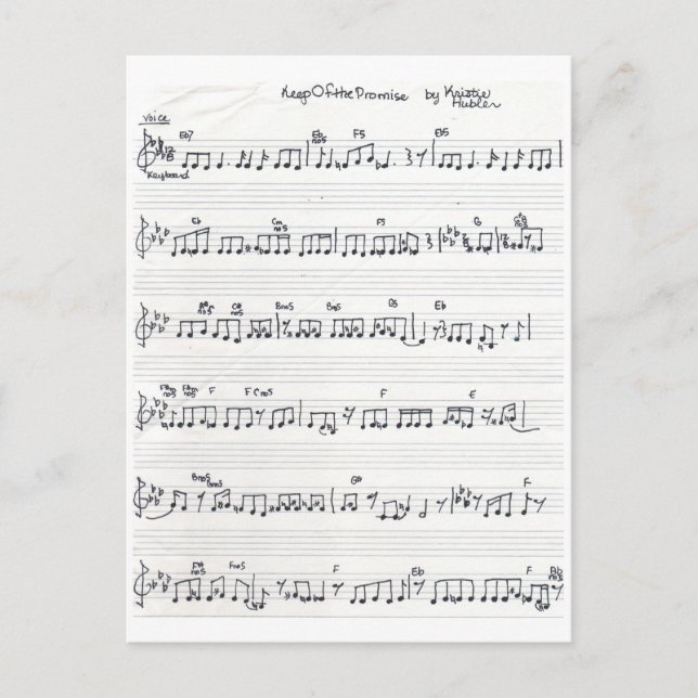 Lakan-musikens Behålla av promise-vykortet Vykort (Framsida)