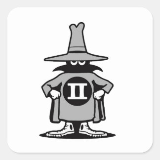 Lakan på spoklistorna fyrkantigt klistermärke