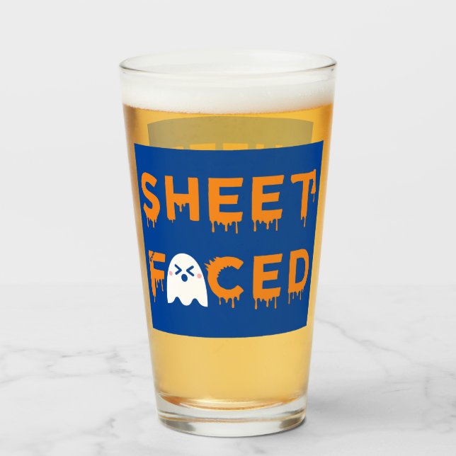 Lakan-vänd Orange Glaskopp (Baksida fylld)