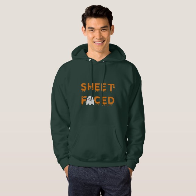 Lakan-vänd Orange Hoodie (Hel framsida)
