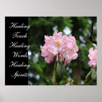 Lakande beröring konsttryck Läkande ord Blommor Poster