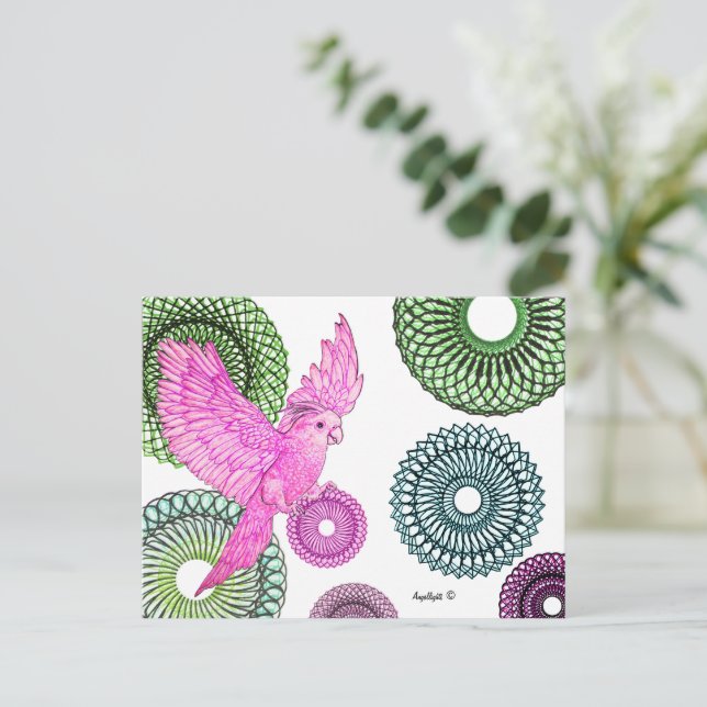 Läkande dvärgparakit vykort (Stående Fram)