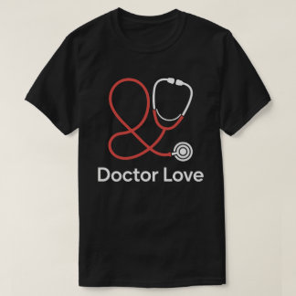Läkar Kärlek Stetoskop T-Shirt