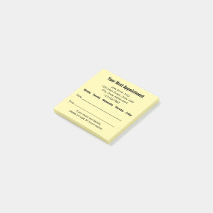 Läkar kontor Ditt nästa möte påminnelse Kräm Post-it Block