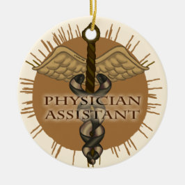 Läkarassistent Caduceus Julgransprydnad Keramik