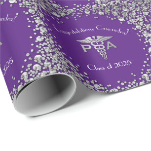 Läkarassistent PA-utexaminerad Lila Silver Presentpapper