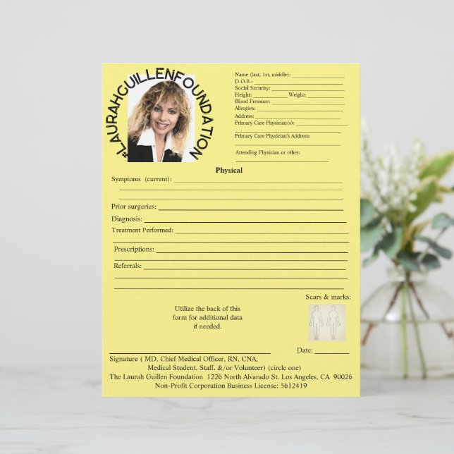 Läkarblankett (Stående Fram)