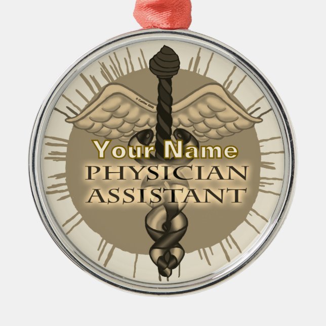 Läkare Assistant Caduceus ornament (Framsidan)