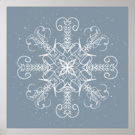 Läkare Assistant - Jobbkarriär Snowflake Art Poster