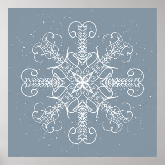 Läkare Assistant - Jobbkarriär Snowflake Art Poster