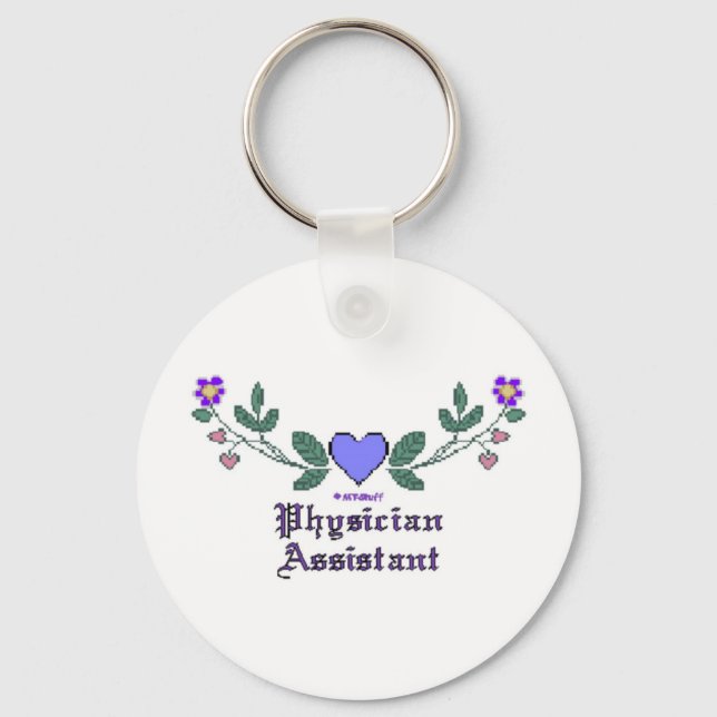 Läkare Assistant Kor Stitch Nyckelring (Framsida)
