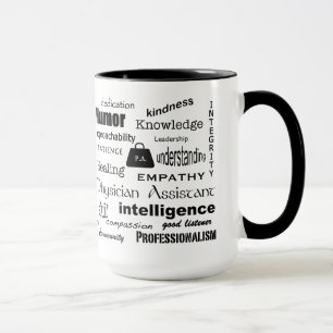 Läkare Assistant-Ord Cloud/Black Mugg