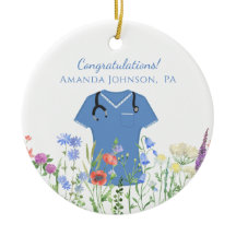 Läkare Assistant PA Blue Scrubs