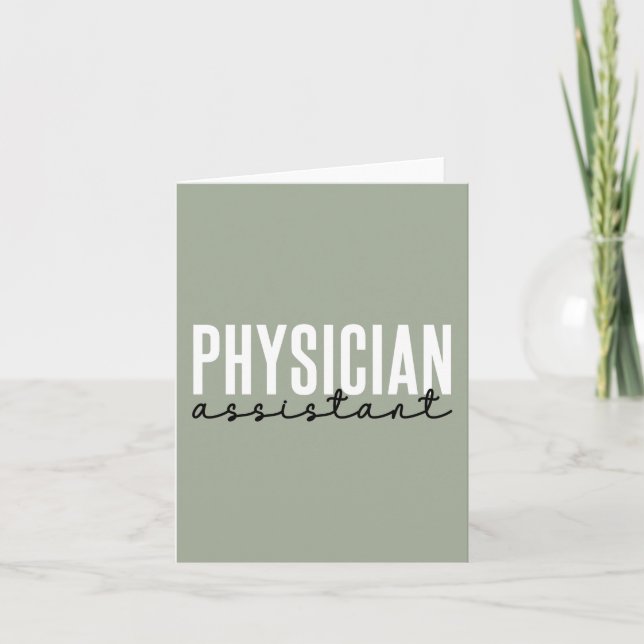 Läkare Assistant Physician Associate PA School Kort (Framsida)