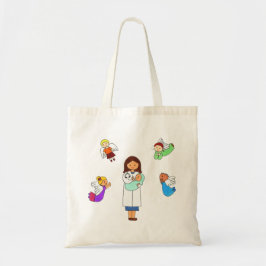 Läkare avrundat av Änglar Tote Bag Tygkasse