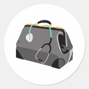 Läkare Bag Runt Klistermärke