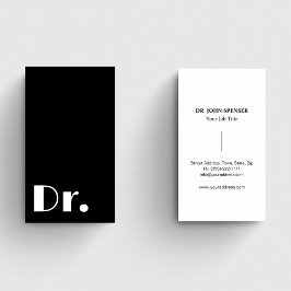 Läkare Elegant Black & White Healthcare Medical Visitkort