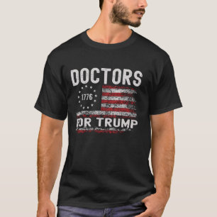 Läkare för Trump Funny Val USA flagga T Shirt