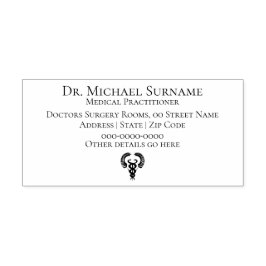 Läkare Healthcare Professionells DIY caduceus Självfärgande Stämpel