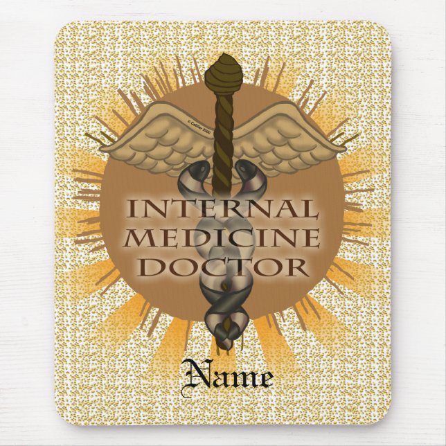 Läkare inom internmedicin Caduceus Musmatta (Framsidan)