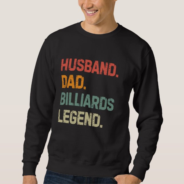 Läkare Make Pappa Billiards Legend Fathe Lång Ärmad Tröja (Framsida)