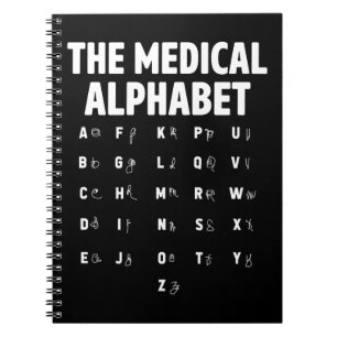 Läkare Medical Alphabet Funny Nurse Life Anteckningsbok