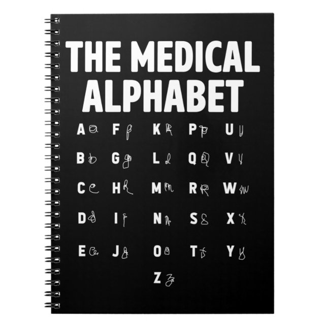 Läkare Medical Alphabet Funny Nurse Life Anteckningsbok (Framsidan)