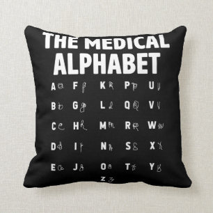 Läkare Medical Alphabet Funny Nurse Life Kudde