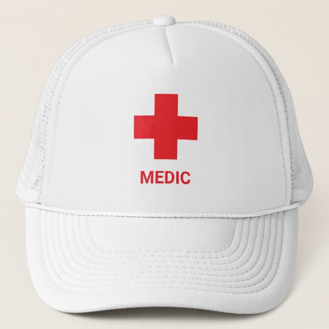 Läkare MEDICIN & Första hjälpen, Kors, Ambulans,  Keps (Framsida)