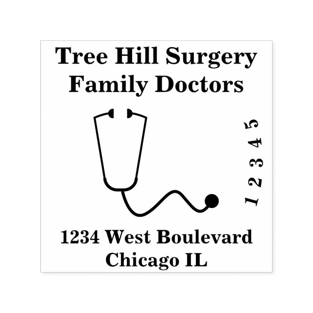 Läkare och läkarvård självfärgande stämpel (Design)